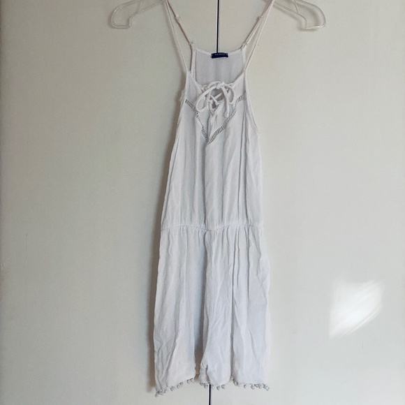 Calzedonia Cobey I White Romper I Lace-Up + Pom Pom Fringe - Picture 14 of 16